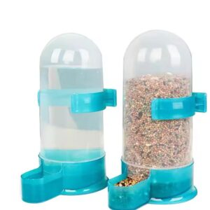 Distributeur automatique oiseaux 2-en-1 mangeoire graines et abreuvoir eau pour cage